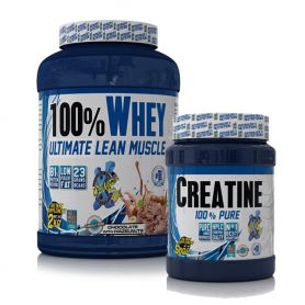 Proteína 100% Whey protein 2kg + Monohidrato de Creatina 500 gr