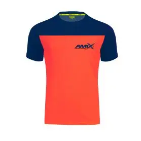 Camiseta Runfit Cube Naranja - Azul marino