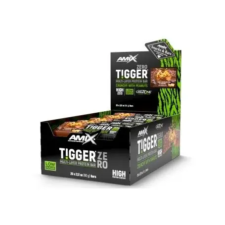 Barritas Tigger Zero Protein Bar 20 x 60 gr
