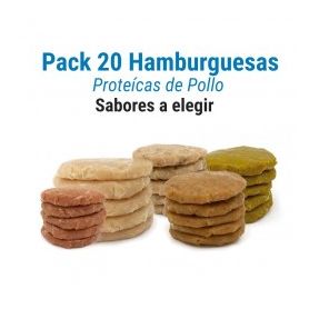 Pack 20 hamburguesas proteicas de pollo
