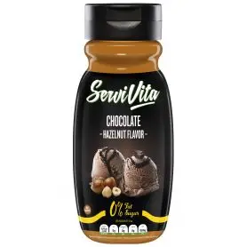 Salsa Zero Sabor Chocolate y Sabor Avellana ServiVita  320 ml
