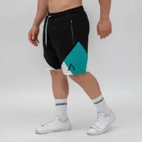 Short TRAINING CULTURE Negro/Turquesa