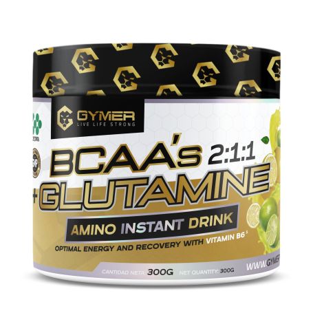 Aminoacidos BCAA + GLUTAMINA 300 gr GYMER