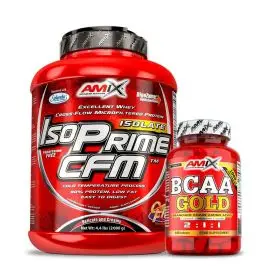 Proteína IsoPrime CFM Isolate 2kg + Aminoácidos Bcaa Gold 100 Tabs