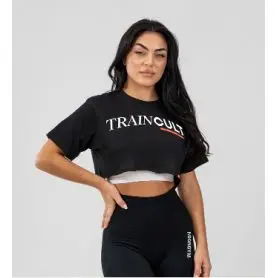 CROP TOP TRAINING CULT BLACK
