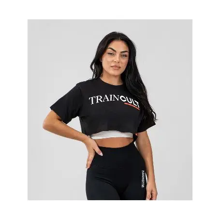 CROP TOP TRAINING CULT BLACK