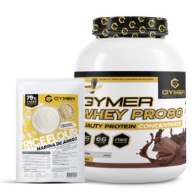 Proteína Whey Pro80 2 Kg + Harina de Arroz GYMER